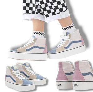 Like New‼️VANS SK8-HI Tapered Stackform Sherpa Multicolor Suede Sneakers…